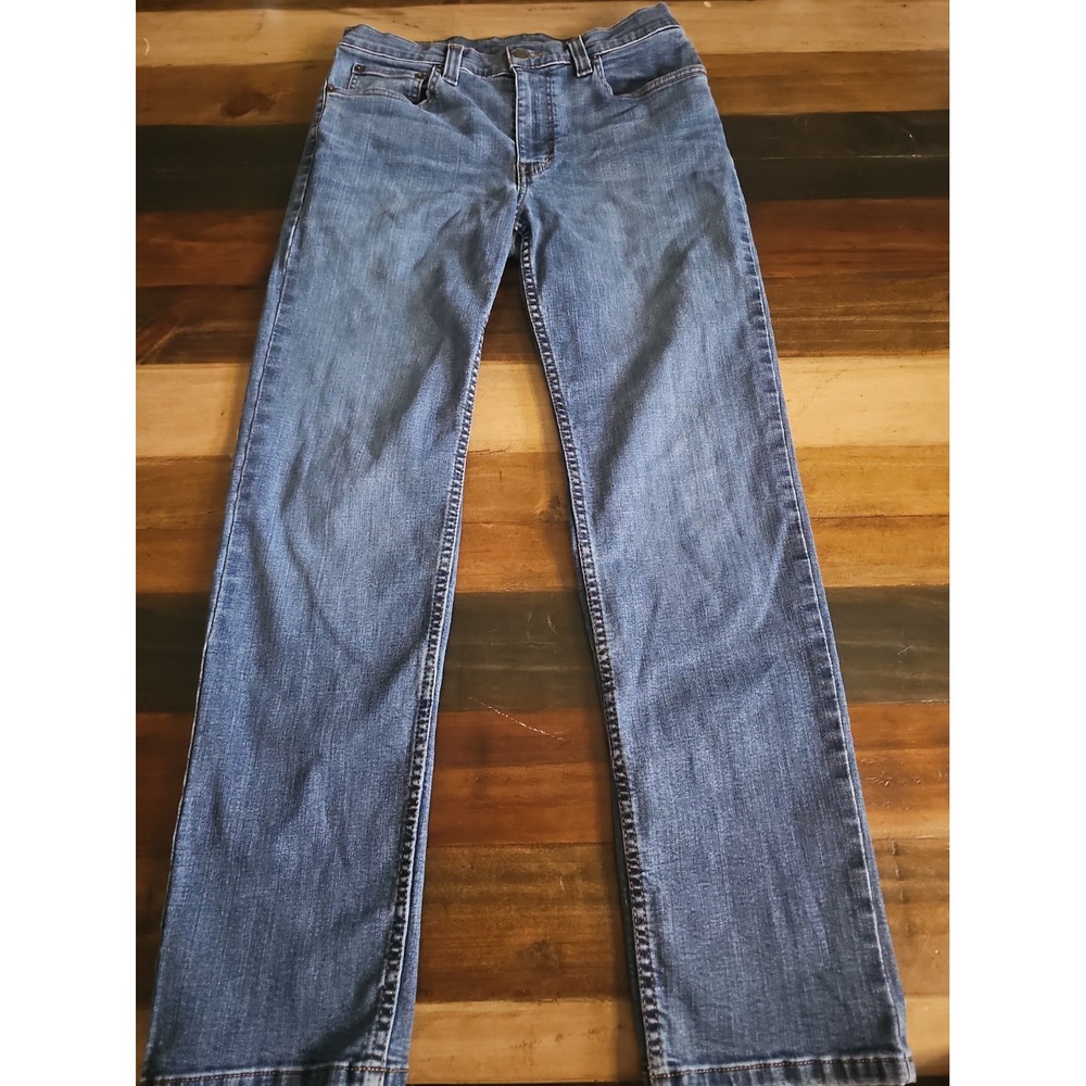 L.L.Bean BeanFlex Men's Jeans 30x29 Slim Straight Stretch Blue Denim Coolmax 094